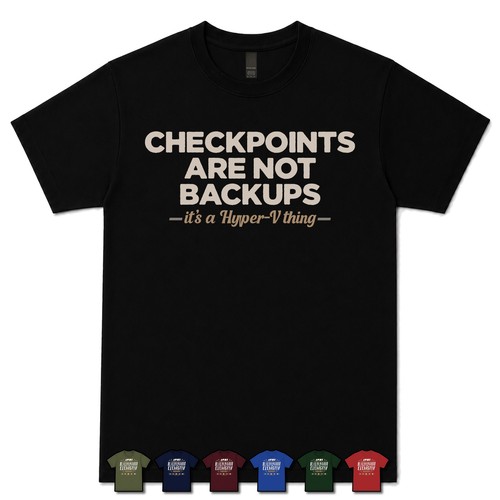 Checkpoints are not backups - are,
